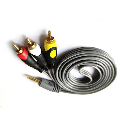 Чистый медный кабель 5m кабель диктора 10m одного до 3 RCA стерео ВСПОМОГАТЕЛЬНЫЙ