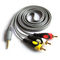 Чистый медный кабель 5m кабель диктора 10m одного до 3 RCA стерео ВСПОМОГАТЕЛЬНЫЙ