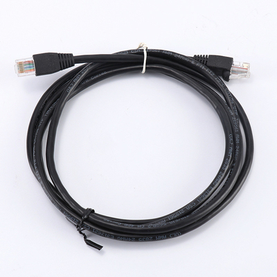 Круглый плоский кабель с черной пропиткой 5M сети локальных сетей гибкого провода Rj45 Cat5e